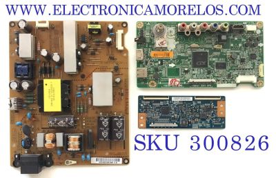 KIT DE TARJETAS PARA TV LG / MAIN EBT62642004 / EAX65049107 / FUENTE EAY62810501 / EAX6490530 / 62810501 / LGP42-13PL1 / T-CON 55.42T28.C11 / T500HVD02.0 CTRL / 5542T28C11 / 50T10-C00 / PANEL T420HVN05.2 / MODELO 42LN5300-UB.BUSDLJR